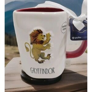 NEW! Rae‎ Dunn x Harry Potter Hogwarts "GRYFFINDOR" House Red Ceramic Coffee Mug